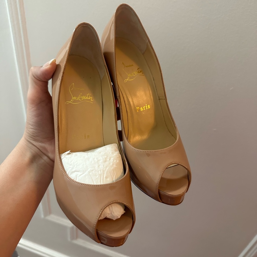 Christian Louboutin Tan Stiletto Heels